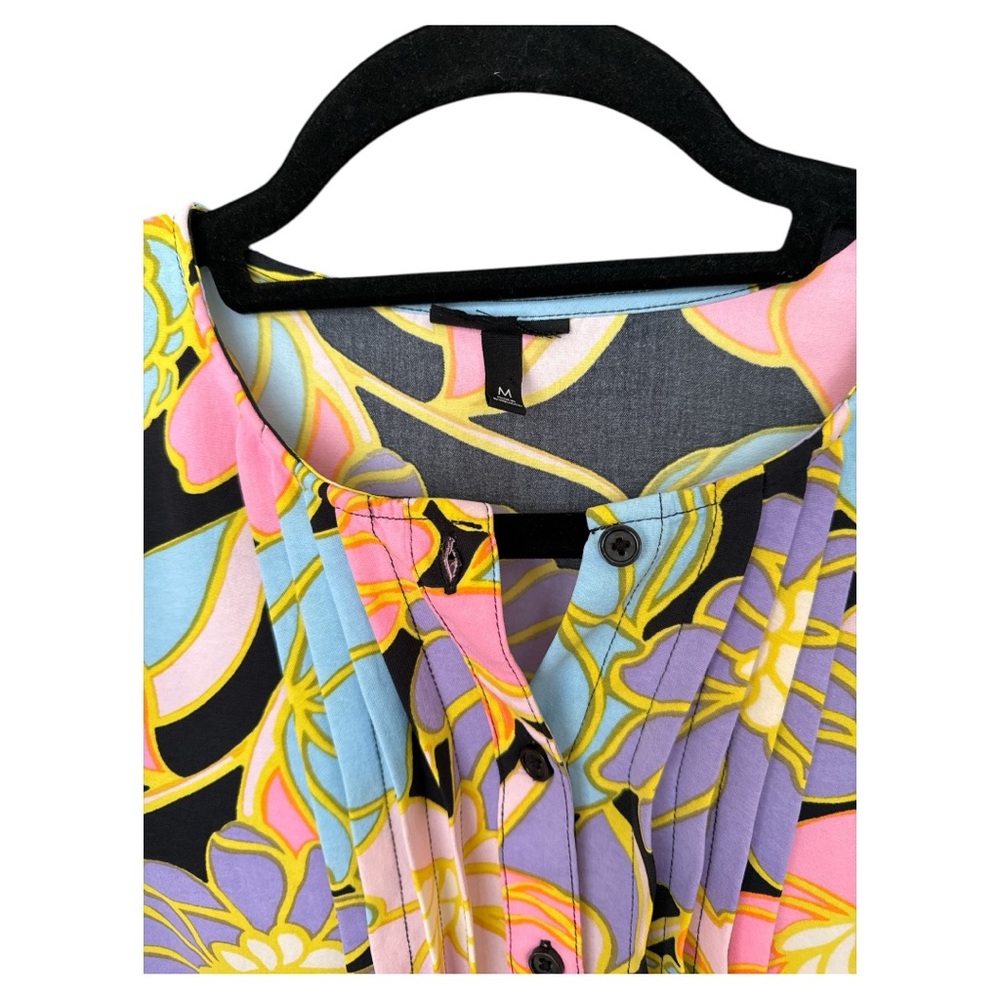 Who What Wear bright floral tiered dress with pockets Medium - Picture 3 of 6